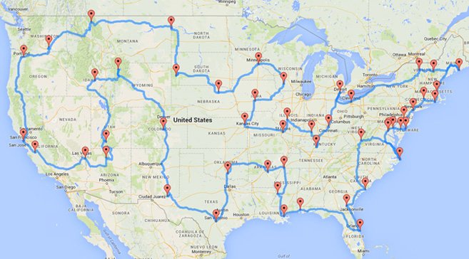 ultimate roadschool roadtrip map of the USA