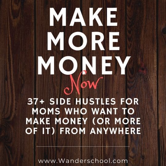 side hustles make money now for moms so they can travel and worldschool