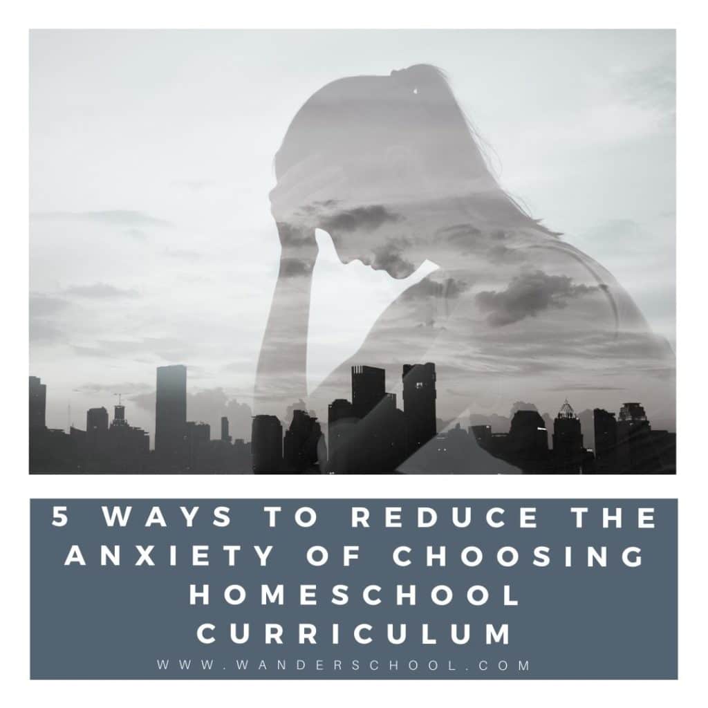 ways to reduce the anxiety of choosing homeschool curriculum anxiety
