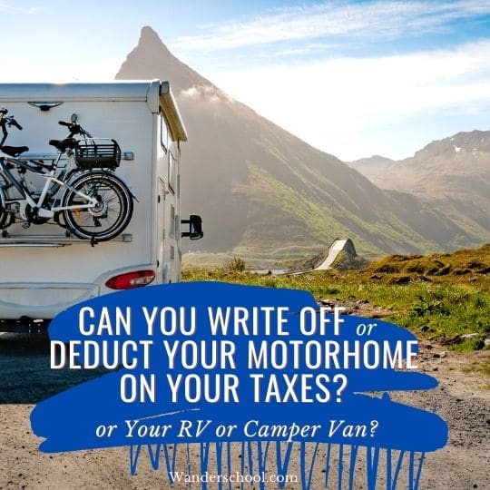 can you write off your motorhome on your taxes