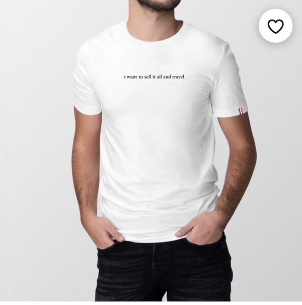 perfect minimalist t-shirt for anyone who wants to travel the world