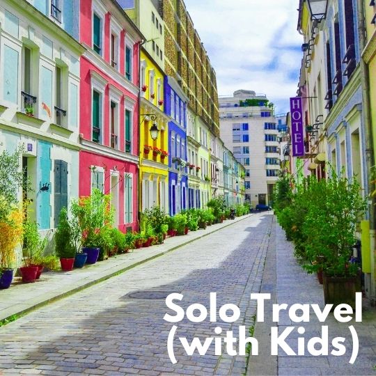 solo travel with kids